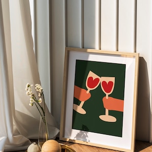 Modern Bar Wine Wall Art Printable Poster as Wine Lovers Gift, Kitchen Art Print, Gallery Wall Art Part, Downloadable Art image 7