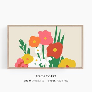 Wildflowers Frame Tv Art Mother&#39;s Day Frame Tv Art For Tv Frame Digital Tv Art