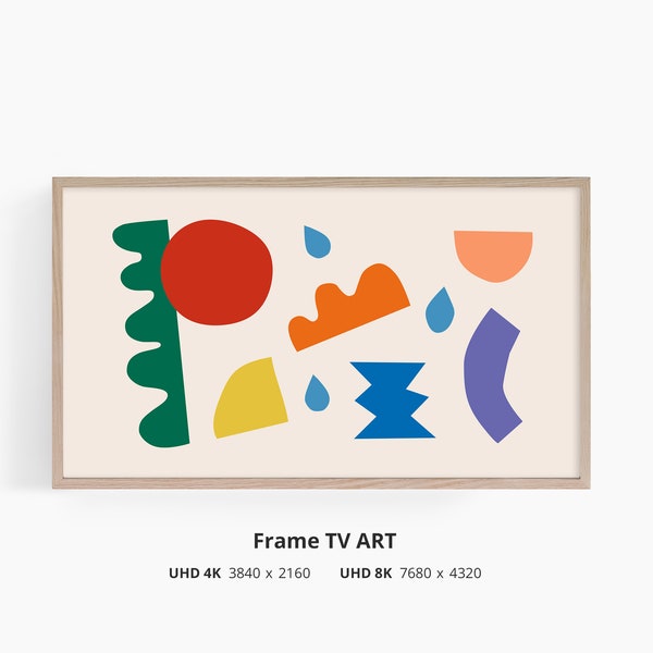 Abstract Frame Tv Art Download, Modern Bright Colourful Frame Tv Art for Living Room, 8k, 4k, Instant Download