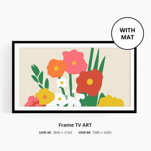 Mother's Day Frame Tv Art Set of 4 Mothers Day Decor Spring Samsung Frame Tv Art Digital Download image 8