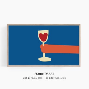 Samsung フレーム テレビ アート ダウンロード、楽しいモダンなグラス オブ ワイン テレビ アート、イタリア フレーム テレビ アート、デジタル ダウンロード