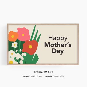 Mother's Day Frame Tv Art Set of 4 Mothers Day Decor Spring Samsung Frame Tv Art Digital Download image 3