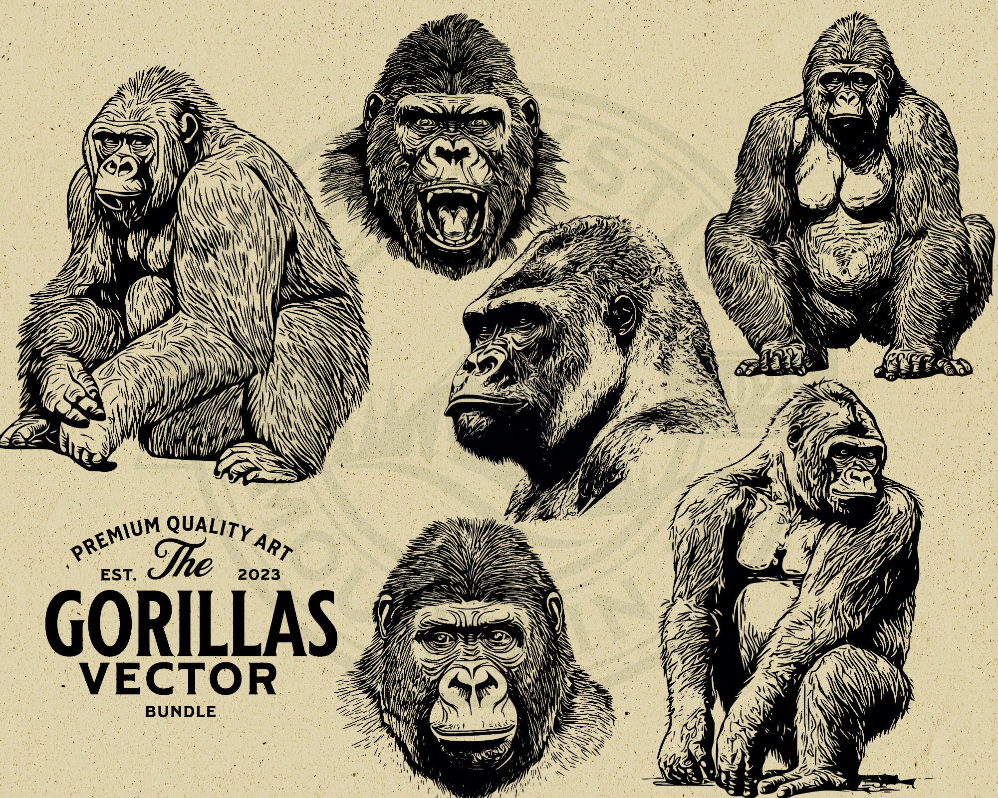 Premium Vector  Funny monkey gorilla chest halloween costume