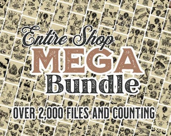 Ultimate Vector Art Mega Bundle: 2000+ Vintage Designs (PNG, SVG, EPS)