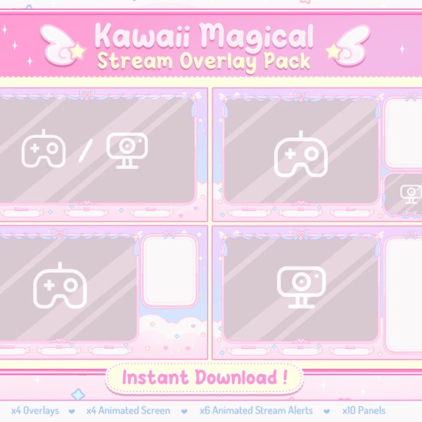 Stream Overlay Pack - [Kawaii Magical]