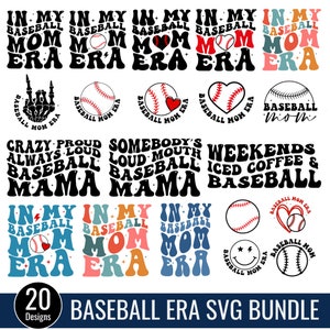 In My Baseball Mom Era SVG Bundle, Baseball Mom SVG, Mom Era svg, Baseball Mom Shirt svg, Sports Mom Svg, Mom Era svg, Baseball Lover svg