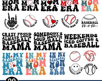 In My Baseball Mom Era SVG Bundle, Baseball Mom SVG, Mom Era svg, Baseball Mom Shirt svg, Sports Mom Svg, Mom Era svg, Baseball Lover svg