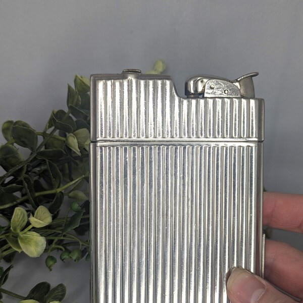 Silver Art Deco Evans Lighter And Case