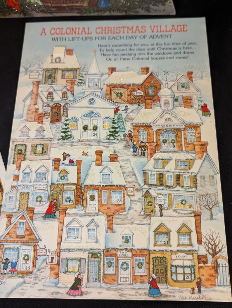 Set of 6 Vintage Advent Calendars Including West German Etsy Canada