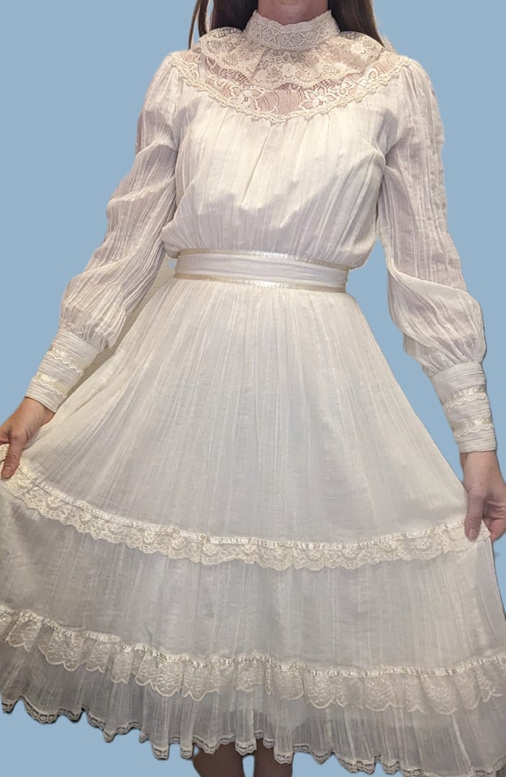 Vintage Gunne Sax By Jessica Off White Long Sleeve