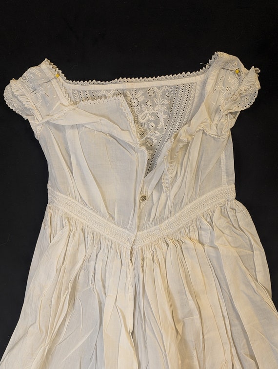 Vintage Christening Gown White 36" Baptism Lace - image 2