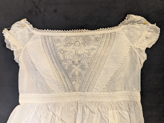 Vintage Christening Gown White 36" Baptism Lace - image 4