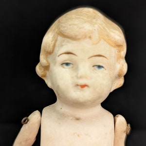 Antique German All-Bisque Doll 1920s-30s 5"