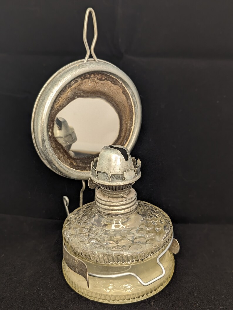 Wall Mounted Oil Lamp With Reflector Etsy