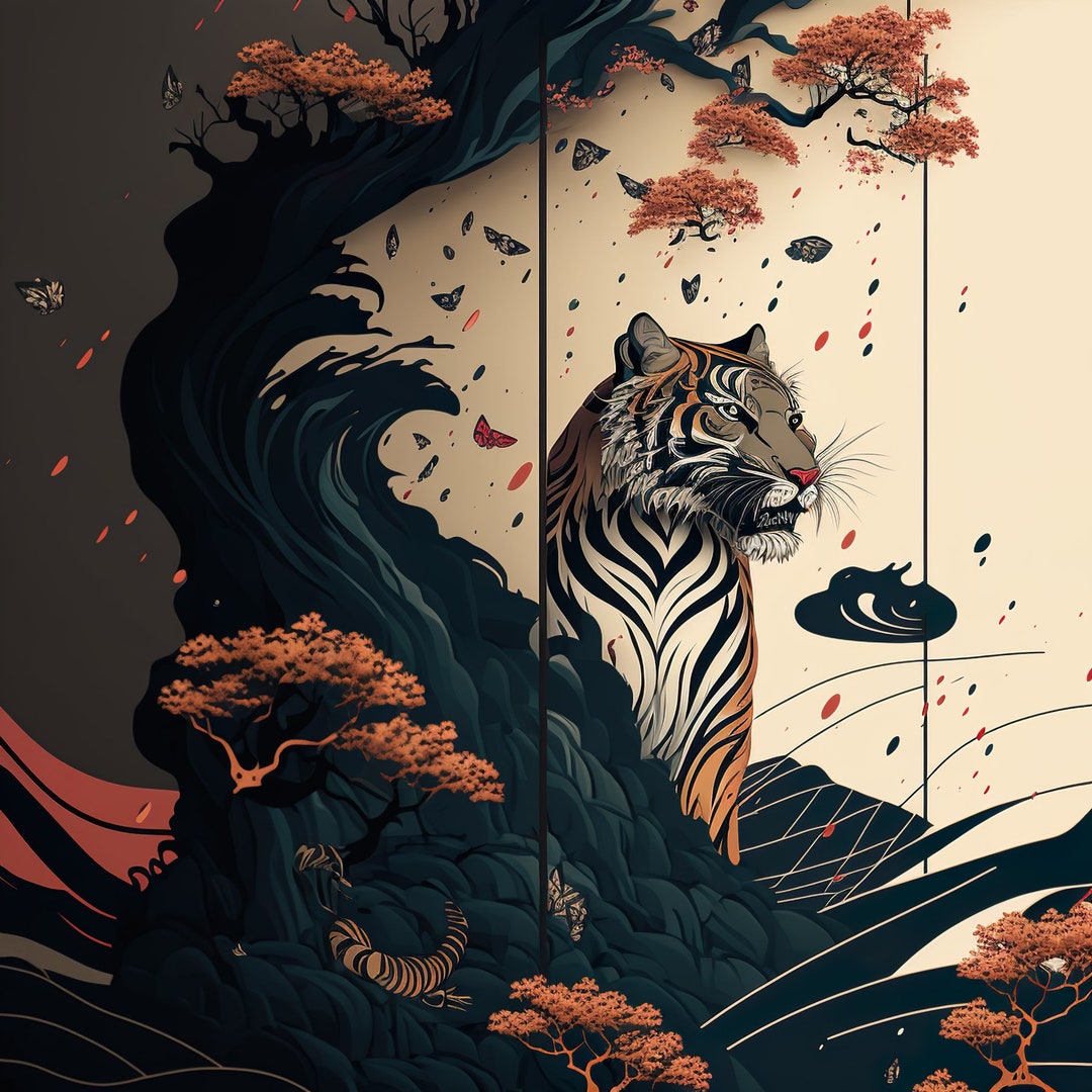 Tiger Wallpaper 4K, Closeup, Dark, Black background