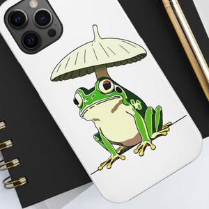 Frog Mushroom Cap Tough Phone Case for Apple iPhone 14, iPhone 14 Pro Max, iPhone 14 Plus, iPhone 13, Iphone 12, Iphone 11, Iphone Se