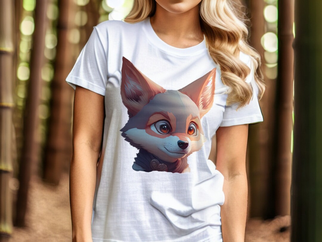 Wolf Shirt Cute Wolf Face Graphic T-shirt Gift for Wolf Lover, Gift for ...