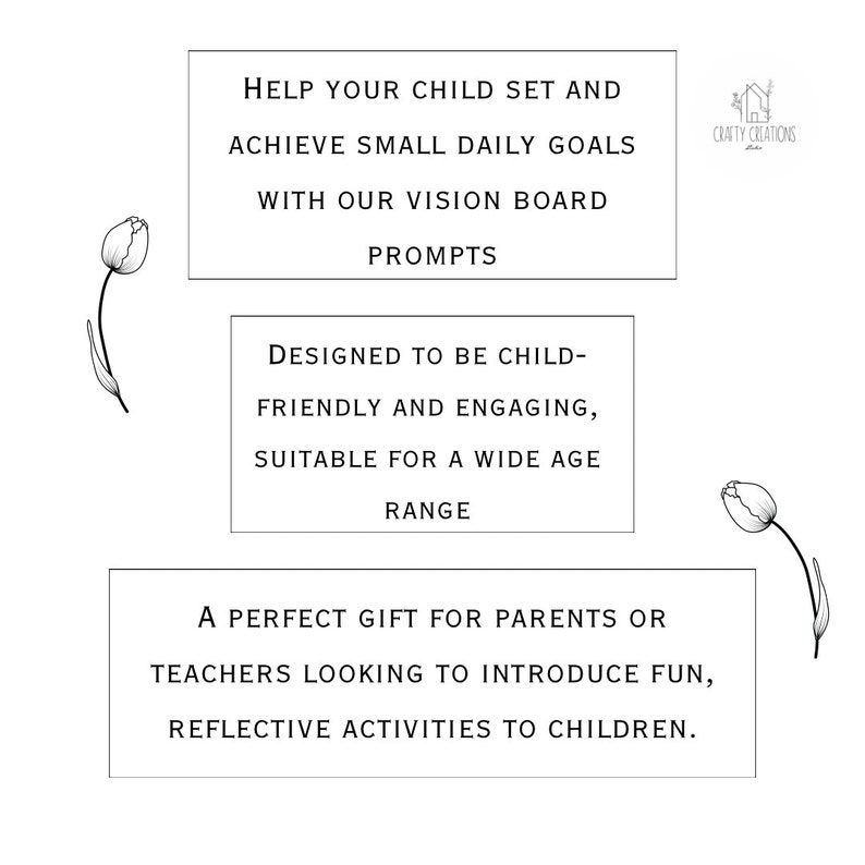 Children's Vision Boards Printable Vision Boards Daily Reflection for Children Children's ...