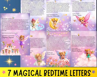 7 Night Fairy Letter Sleep Bundle, Printable Bedtime Letters for Kids, Magical Fairy Sleep Routine, Helps Toddlers Stay in Bed, Fairy Mail