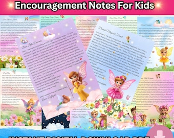 Printable Fairy Letter Bundle for Kids | 12 Magical Encouragement Letters | Confidence Building Fairy Notes | Instant Download PDF