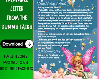 Dummy Fairy Letter, Unique Printable PDF Instant Digital Download