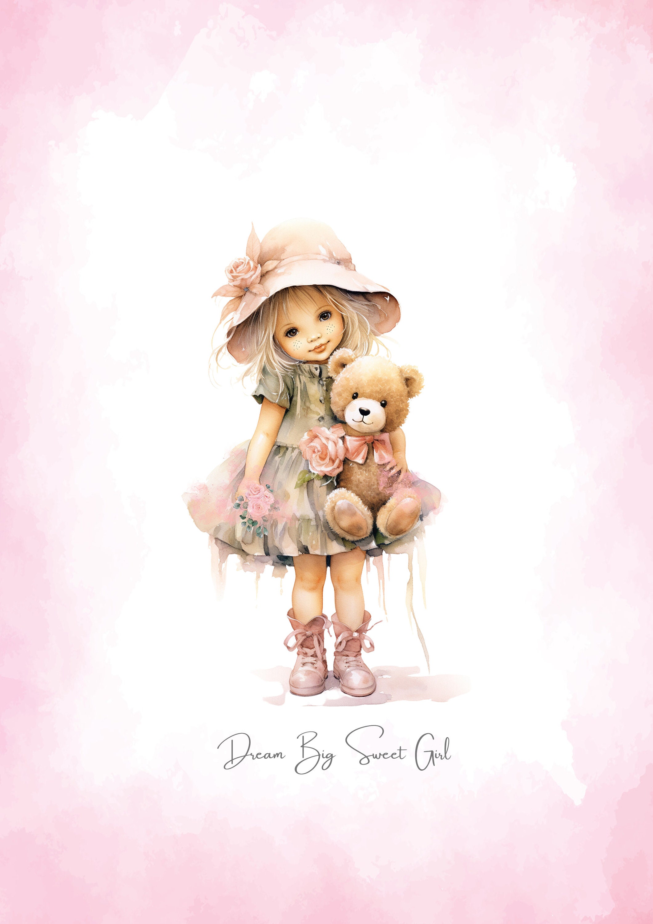 Cute Girl Wall Decor | Little Girl Wall Art | Nursery Wall Art | Wall ...