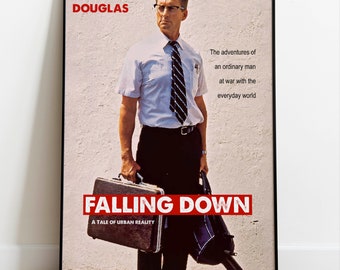 Falling Down Movie Poster 1993 | Michael Douglas Inspired Vector A3 Movie Poster | Mental Breakdown Movie Poster | Digital Download