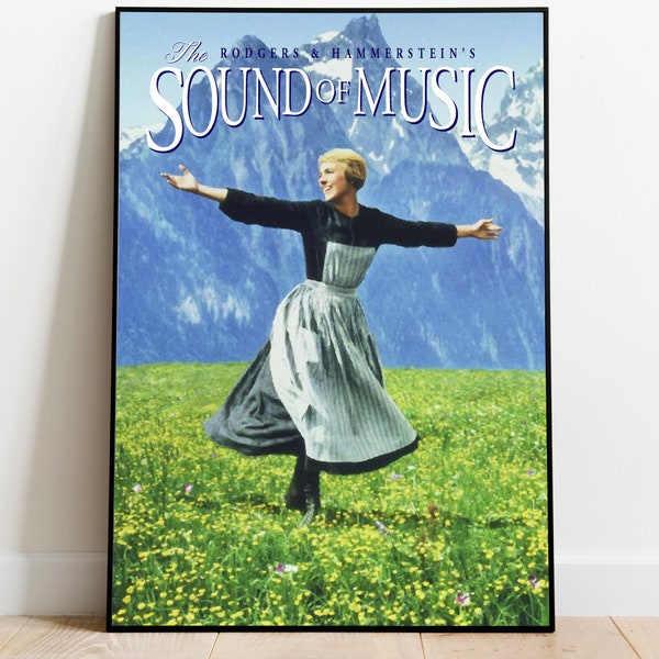 The Sound Of Music Movie Vector art Poster | Julie Andrews | 1965 | Movie Prints For Cinema Rooms | Wall Art | Home Decor | Digital Download