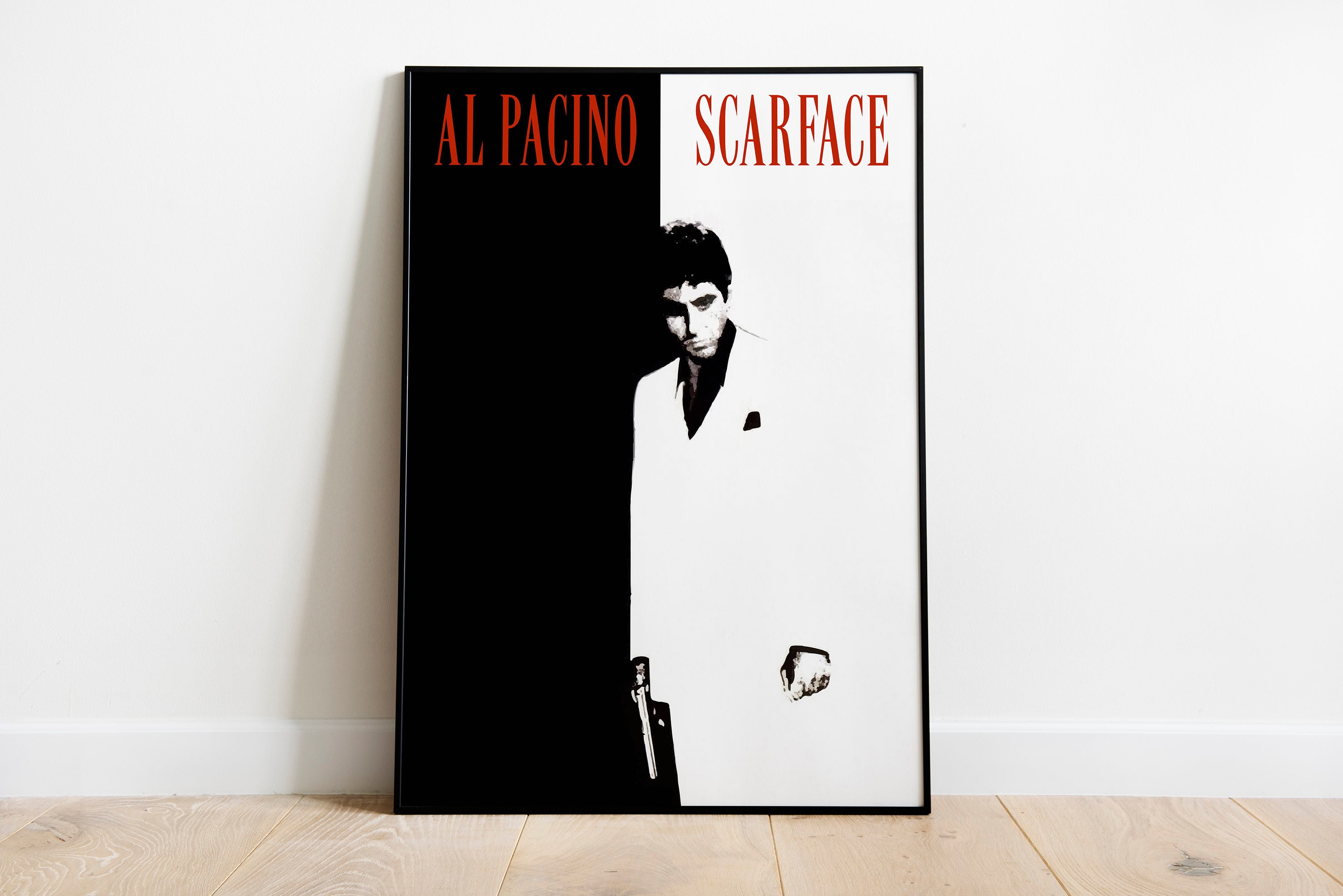 Al Pacino Scarface Vector Poster 2 Designs Iconic Movie Poster Digital