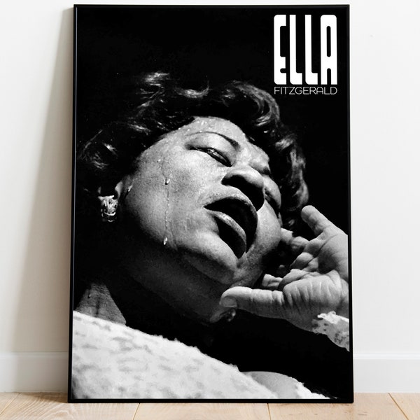 Ella Fitzgerald Queen of Jazz | A3 Vector Poster  | wall art | Lady Ella poster | Iconic Jazz Singer | Digital Download