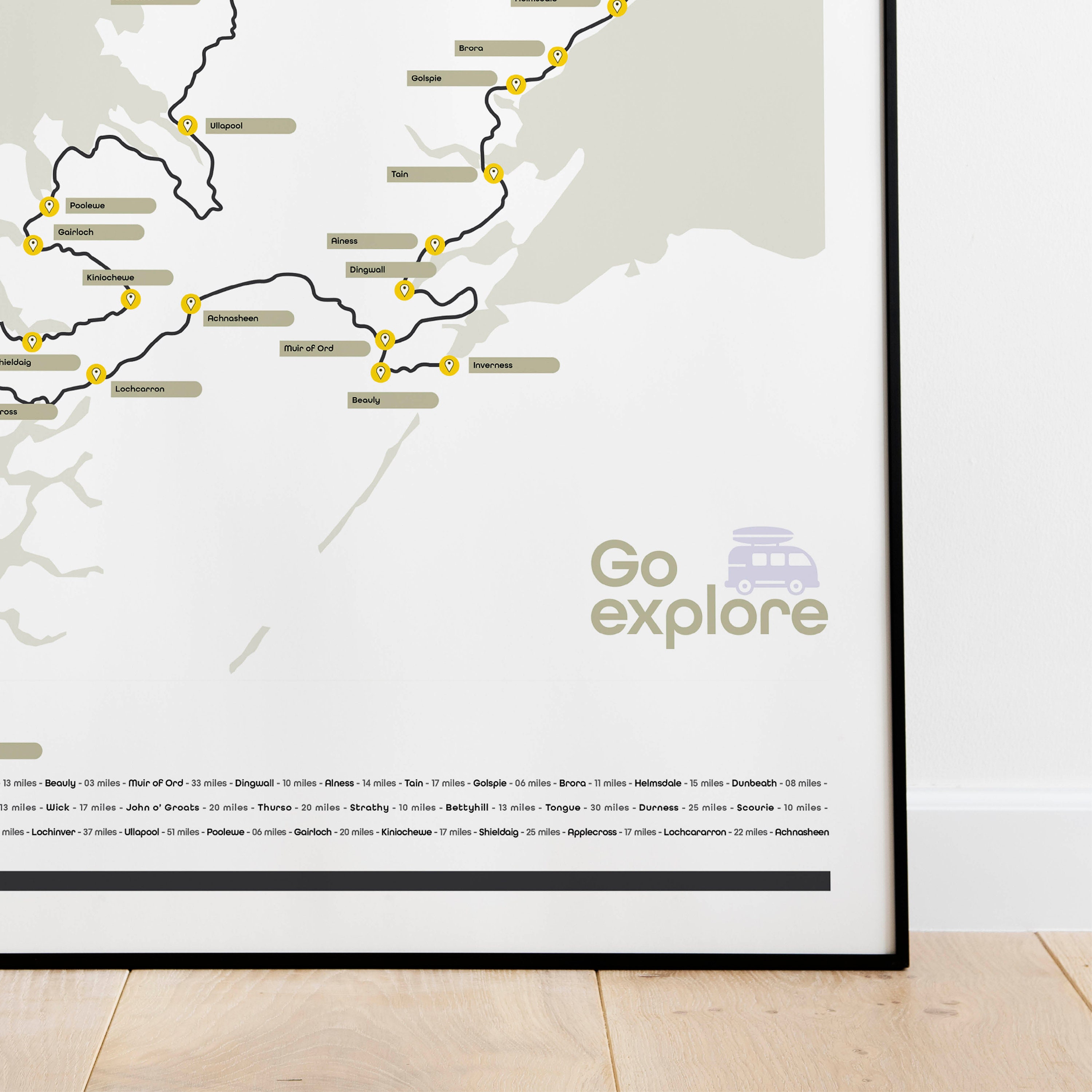 North Coast 500 NC500 Road Trip A3 Poster Ultimate Road Trip Camper ...