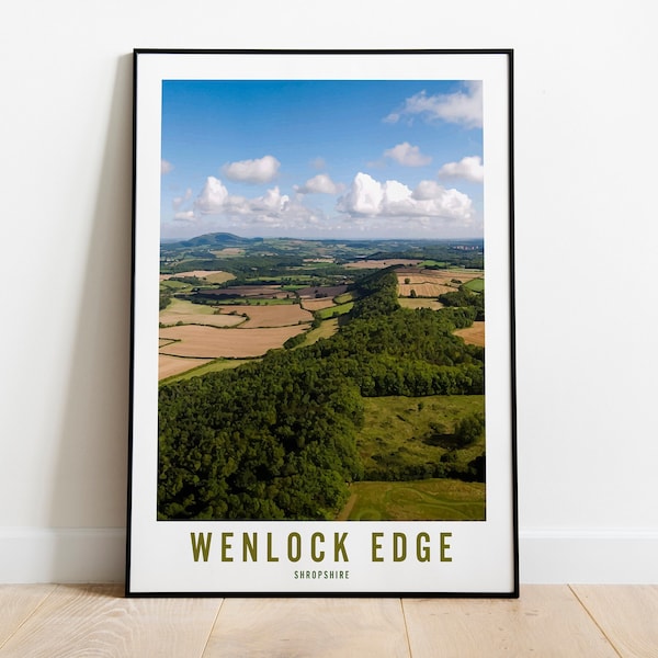 Wenlockkante | Shropshire Hills 'Gebiete von außergewöhnlicher natürlicher Schönheit | England | Shropshire Szene | vektor art A3 Poster | Digitaler Download