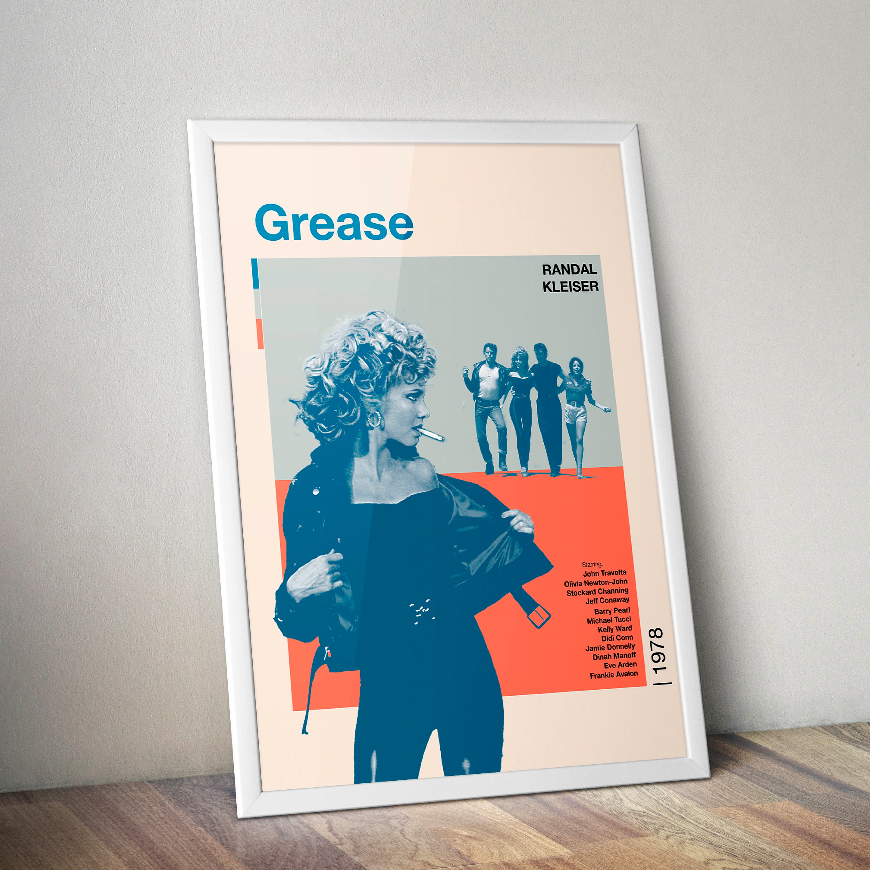 Grease Poster Grease Movie Retro Movie Movie Print High Quality Olivia ...