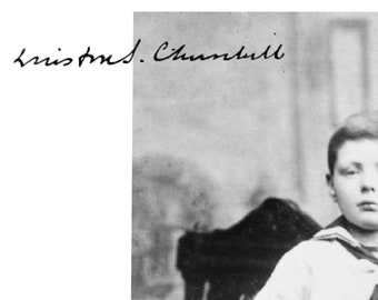 Iconic Sir Winston Churchill child rare photograph dated 1881 in dublin A4 | Digital download