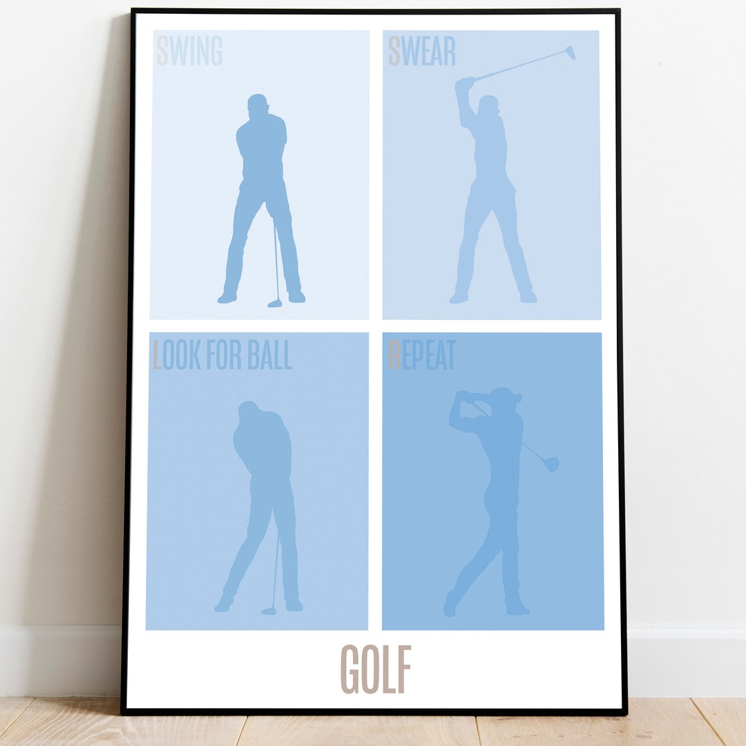 Humourous 'golfer' Wall Art for All You Golf Lovers Etsy