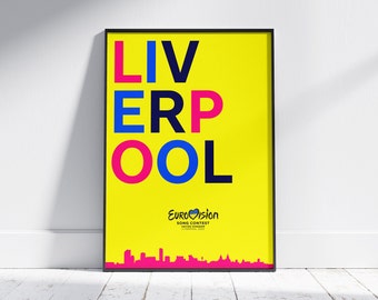 Eurovision Gift Poster | Eurovision Wall Art | 6 Designs | Eurovision Liverpool 2023 | Digital Download