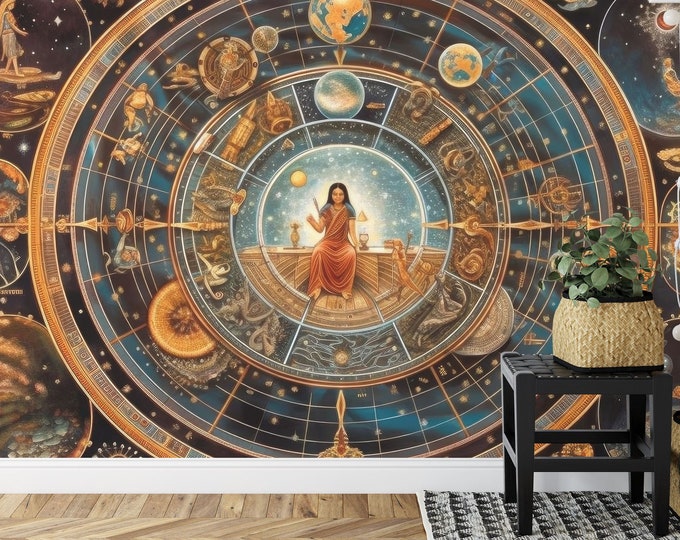 Life Path Nakshatra Astrology, Gift Art Print Photomural Wallpaper Mural Easy-Install Removeable Peel and Stick Large Photo Wall Decal New