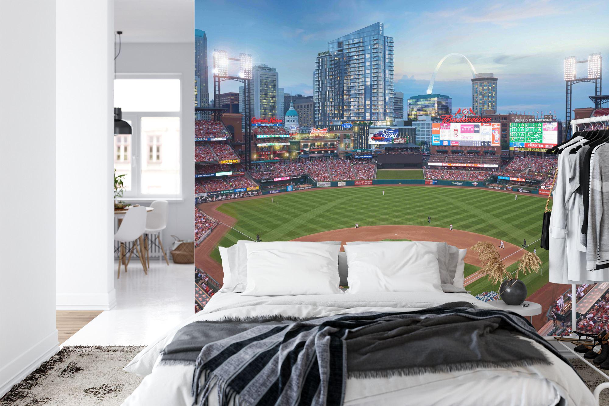 MLB Baseball Stadium Wallpaper Mural, Kids Room Decor, Peel and Stick ...