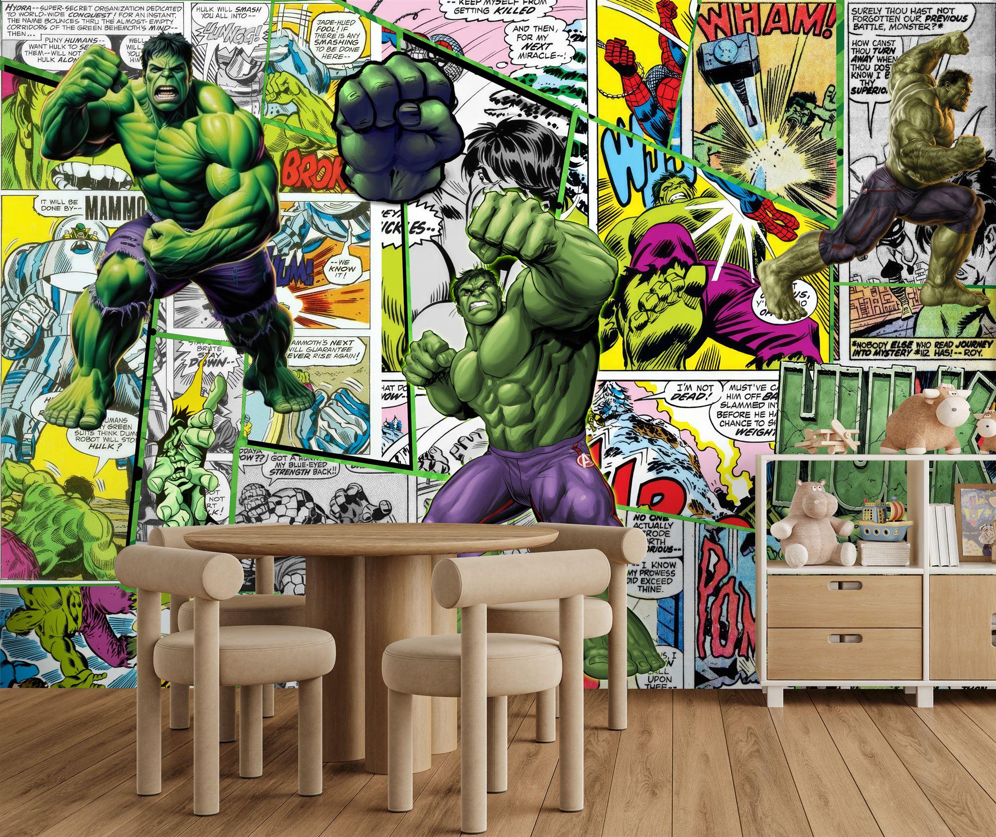 Superhero Comic Wallpaper Mural, Kids Room Decor, Peel and Stick - Etsy
