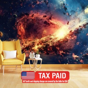 Galaxy Stars Wall Decal, Peel and Stick Outer Space Mural