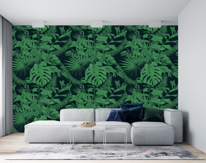 Solomon's Seal Polygonatum Multiform Palms Leaf Green Gift Art Print Photomural Wallpaper Mural Easy-Install Removeable Peel and Stick Decal