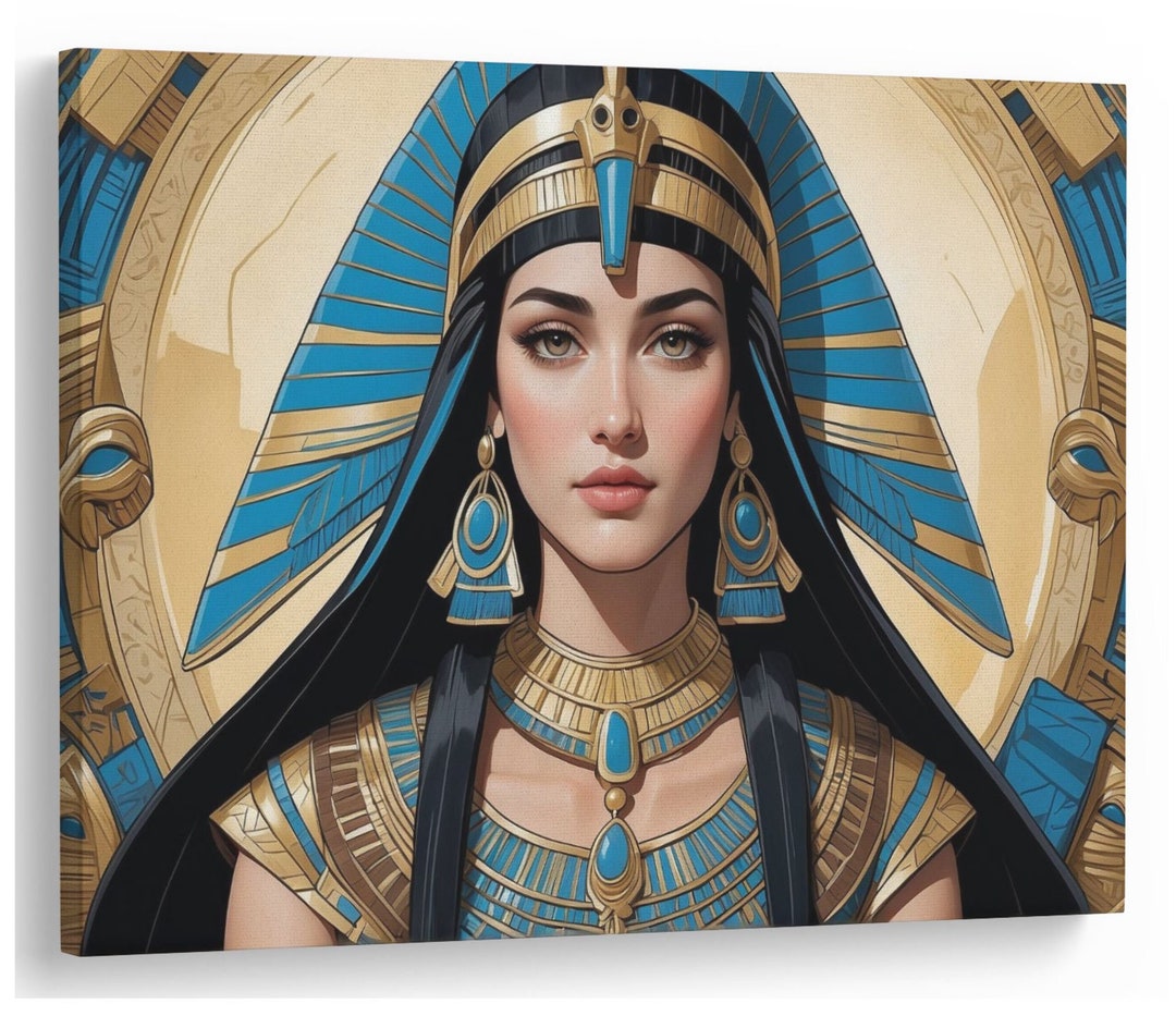 Stunning Ancient Egyptian Pharaonic Queen AI Generated Natural Canvas ...