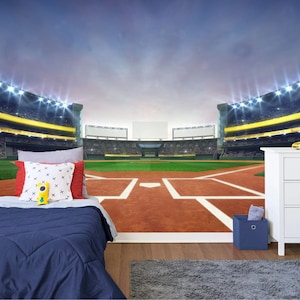 メジャーリーグ ベースボール スタジアム 子供部屋 ギフト アートプリント 写真壁画 壁紙 壁画 簡単取り付け 剥がして貼れる 大型ウォールデカール