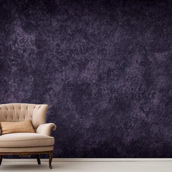 Violet Grunge Texture Wall Mural, Removable Peel and Stick Wallpaper