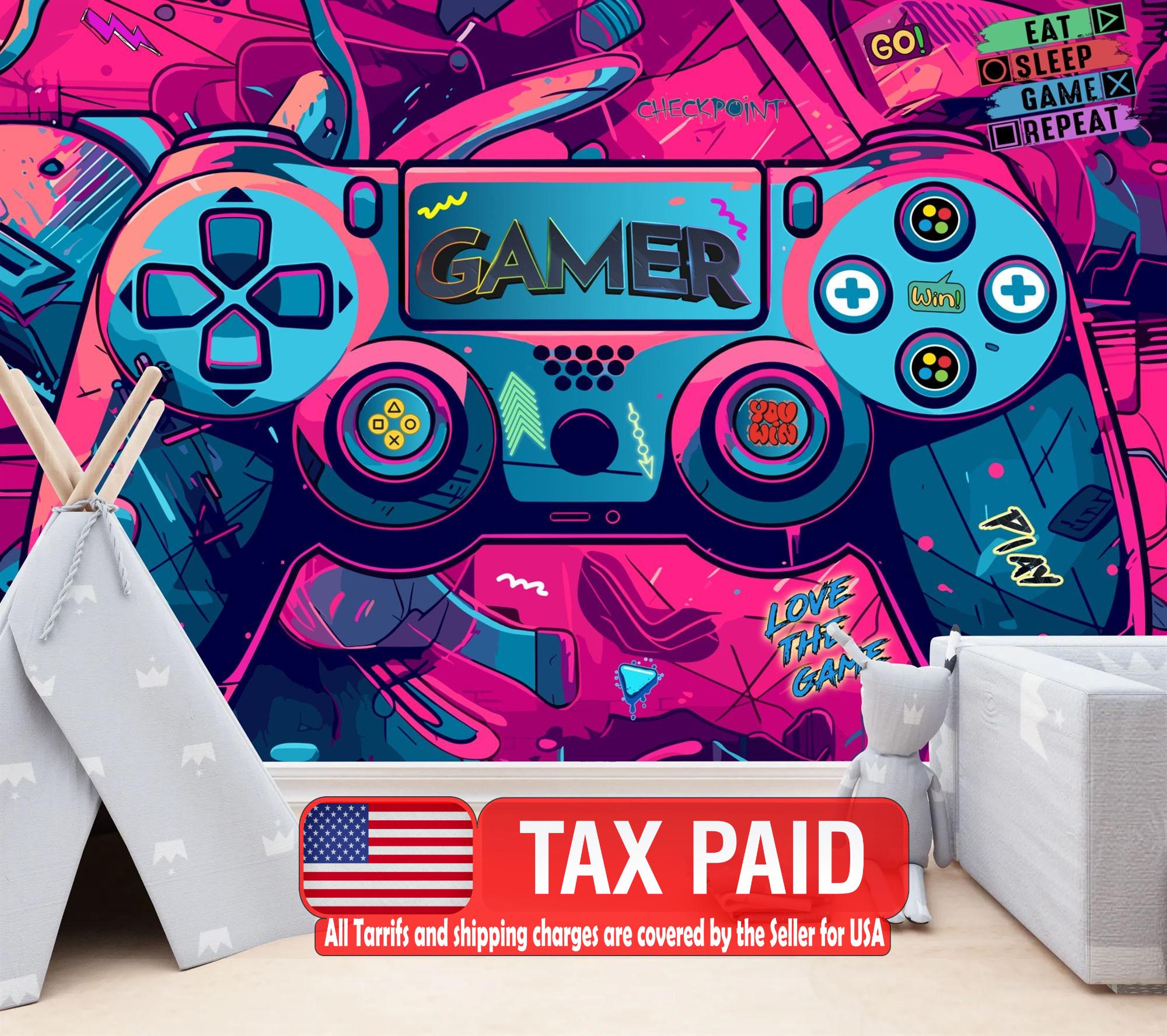 Wandaufkleber 'Choose Your Weapon' – Vinyl-Decor Für Kinderzimmer, Gamer, Teenager, 72x30 Cm, Matt, Selbstklebend, Leicht Anzubringen
