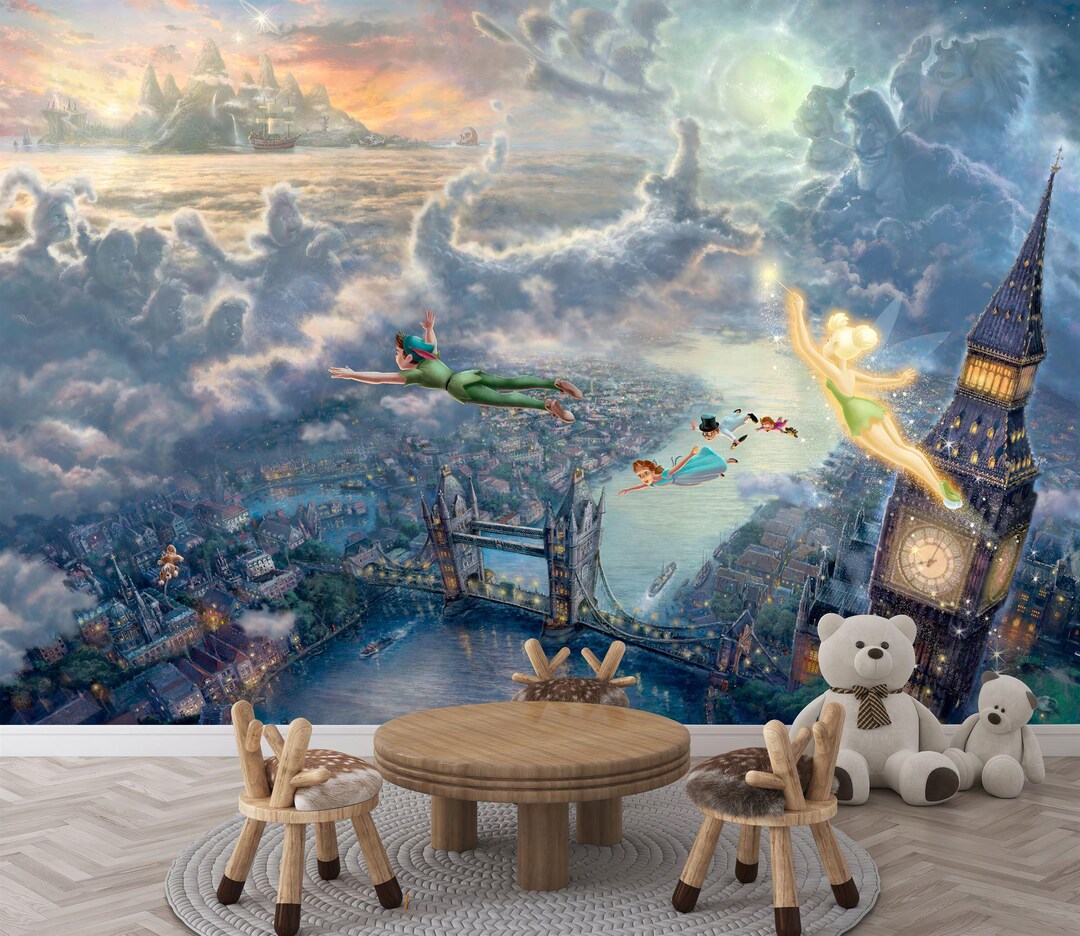 Magical London Kids Room Wallpaper Mural, Peel and Stick Decal - Etsy