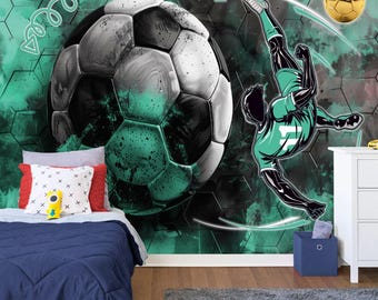 thumbnail image 2 of Football Stadium Pitch Sports Wall Mural Photo Wallpaper Kids Bedroom Kitchen 2 of 4