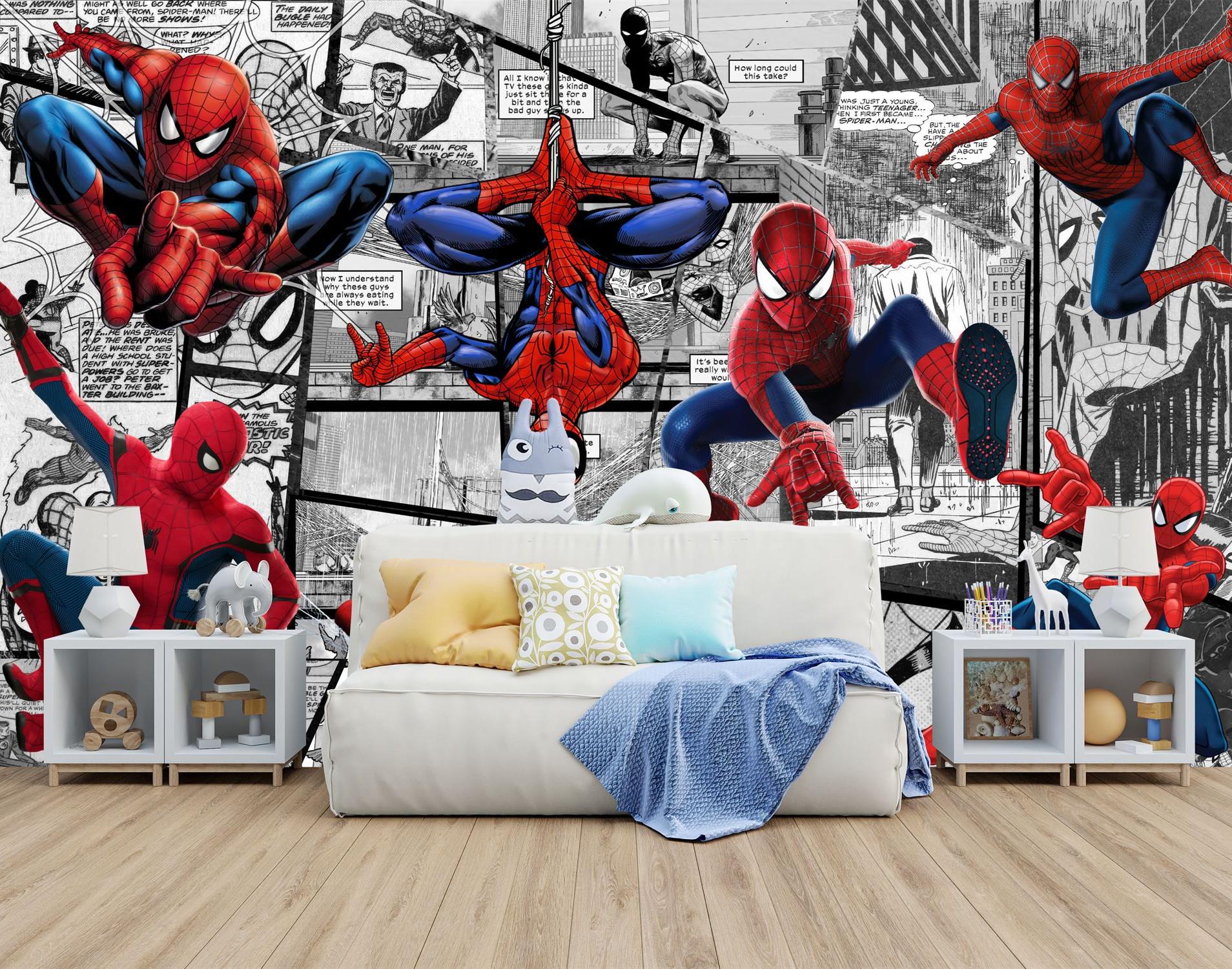 Superhero Comic Wallpaper Mural, Kids Room Decor, Peel and Stick - Etsy