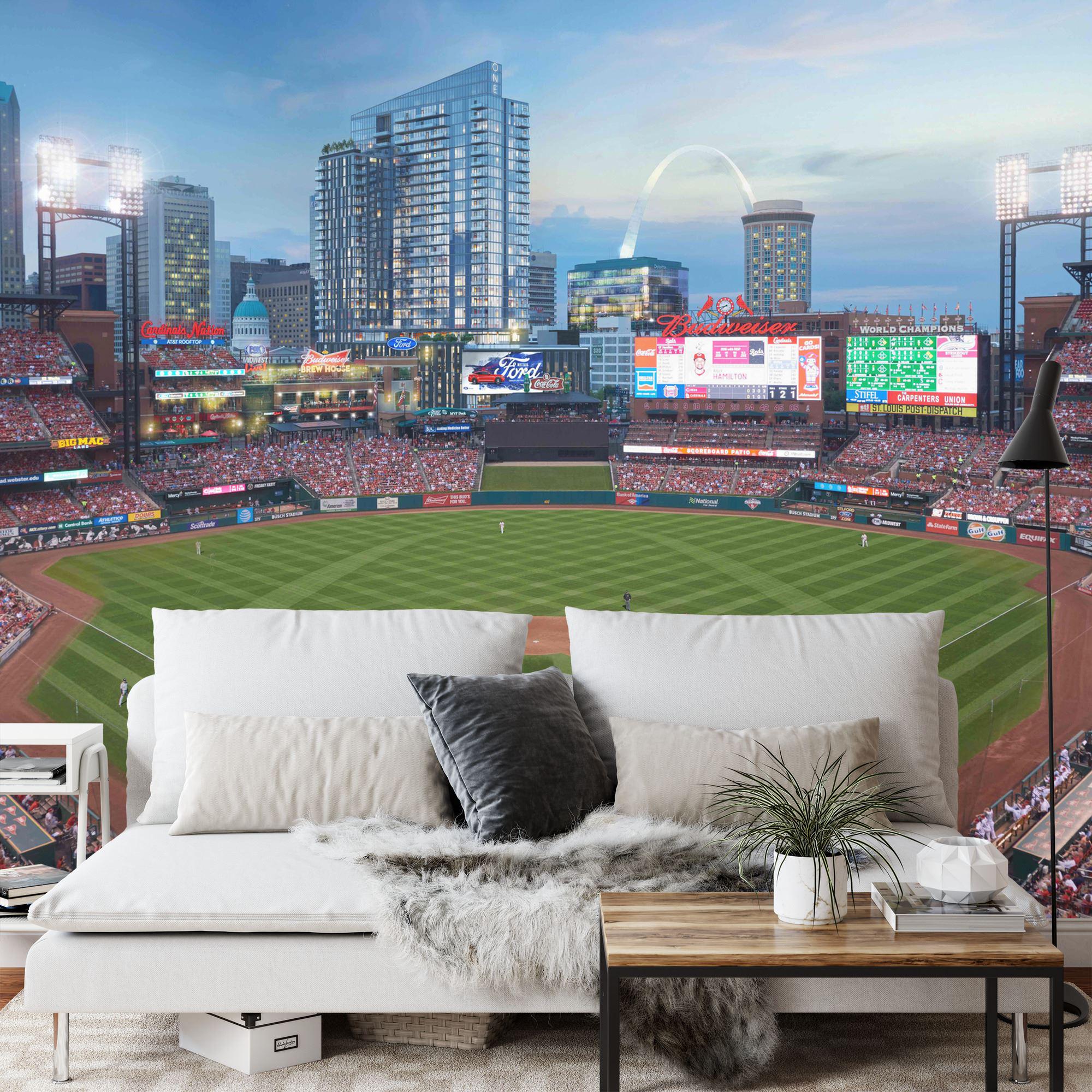 MLB Baseball Stadium Wallpaper Mural, Kids Room Decor, Peel and Stick ...