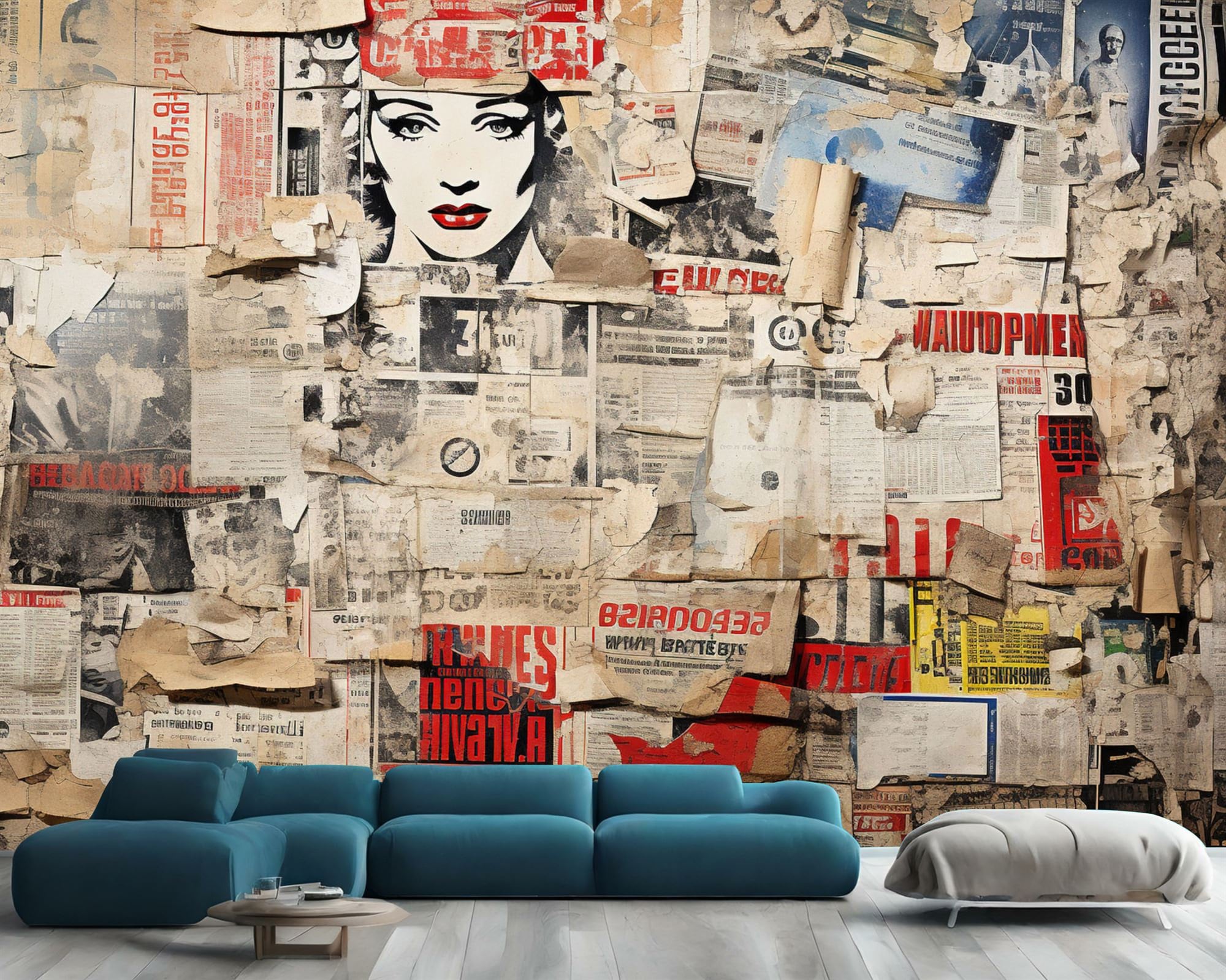 Newspaper wallpaper discount